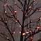 7ft. Pre-Lit Halloween Deluxe Black Twig Artificial Tree with 180 Orange & Purple LED Lights